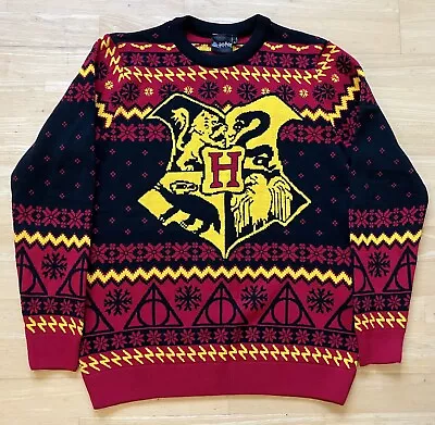 Buy Large 42  Harry Potter Hogwarts Houses COA Ugly Christmas Jumper Sweater Xmas • 29.99£