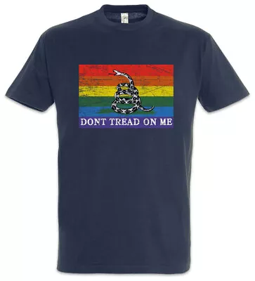 Buy Dont Tread On Me Pride Flag T-Shirt Gadsden Fun Gay Homosexual Rainbow Flag • 21.54£