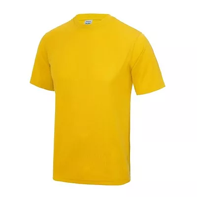 Buy Polyester Breathable Wicking Tshirt Mens Plain Athletic Sports Tee T-Shirt • 6.45£