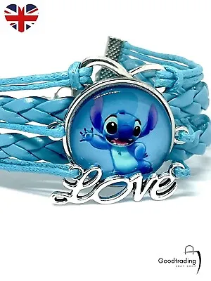 Buy Lilo & And Stitch Bracelet Band Friendship Bangle Jewellery Glass Love Wrist • 3.99£