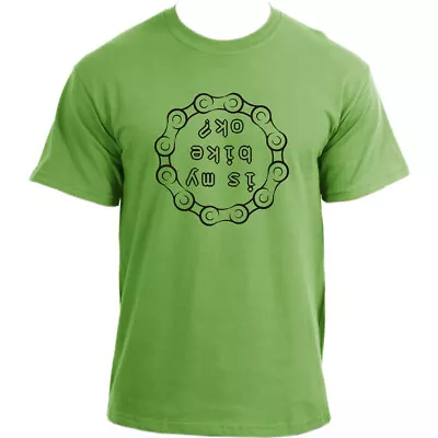 Buy Funny Biker T-Shirt I Is My Bike Ok? Cycling  Bicycle Bike Sports Top Tshirt Men • 14.99£