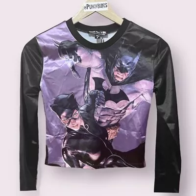 Buy DOLLS KILL X DC COMICS  | NWT Batman Catwoman Graphic Gothic Crop Top Size Small • 5.67£