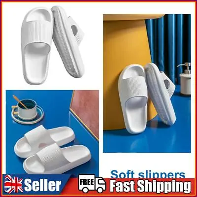 Buy Cool Slippers Anti-Slip Home Couples Slippers Elastic For Walking (White 40-41) • 9.89£