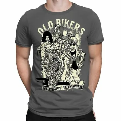 Buy Old Bikers Mens T-Shirt Biker Motorcycle • 12.95£