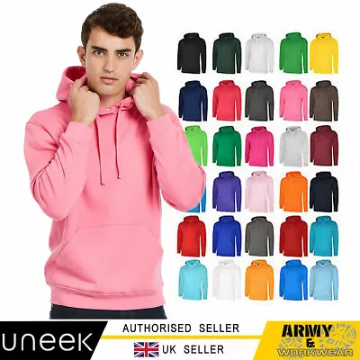 Buy Uneek Unisex Deluxe Hooded Sweatshirt Soft Casual Jumper Mens Pullover Hoody • 13.99£