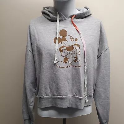 Buy Disney Mickey Mouse Grey Hoodie Size 3XL Cropped Good Condition • 12.99£