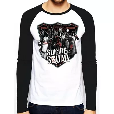 Buy Suicide Squad Group Shot Baseball Shirt Adult Medium • 9.50£