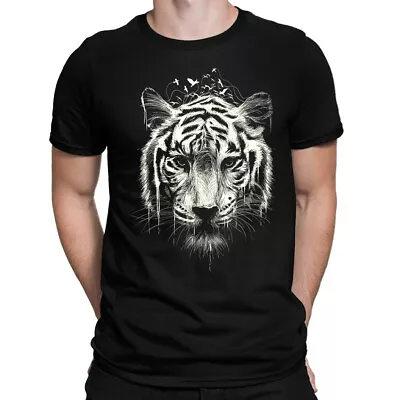 Buy Tiger Head Men's T-Shirt | DTG Printed • 12.95£