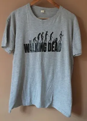 Buy Mens Grey Walking Dead T-Shirt Evolution Of Zombies Size L Chest 44 Inches  Vgc • 2£