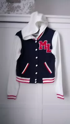 Buy H&M Baseball Jacket Navy White Size 8 • 2.99£