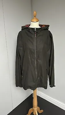 Buy SuitDk  Denmark  Light Jacket Green/khaki  XL With Tartan Hood/cord/leather • 17.50£