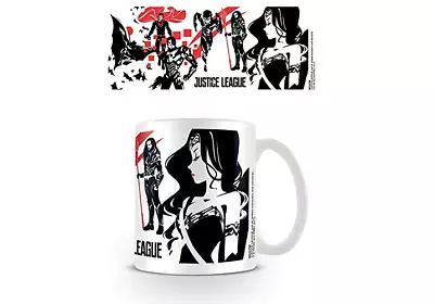Buy Justice League Movie Black Red Stencil Official GIFT IDEA MUG CUP MERCH NEW • 8.63£