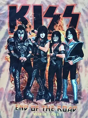 Buy KISS End Of The Road WORLD TOUR Spider Dye OFFICIAL T-SHIRT Gene Simmons GLAM • 22.99£