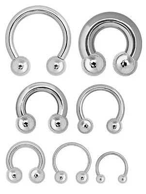 Buy Horseshoe Ring / Circular Barbell - Steel - Choose: Gauge / Thickness & Diameter • 1.80£