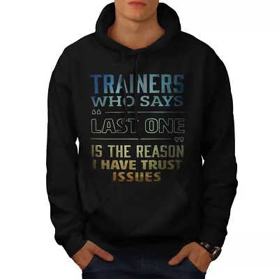 Buy Wellcoda Trust Issues Gym Mens Hoodie, Trainer Casual Hooded Sweatshirt • 25.99£