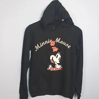 Buy Disney Minnie Mouse Hoodie Women's Medium Black Hooded Sweatshirt Jumper • 4£