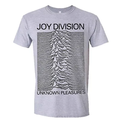 Buy Joy Division T-Shirt Unknown Pleasures Heather New Grey Official • 11.21£
