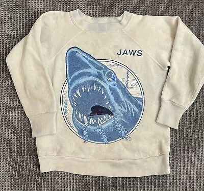 Buy Vintage Jaws1975 Crewneck Sweatshirt, Youth Size, Unisex, Rare • 30£