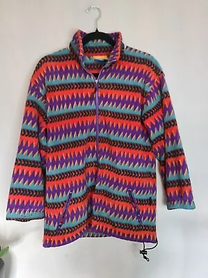 Buy Vintage Champion Aztec Fleece Jacket Size Medium Pit To Pit 21  Length 28  • 2.50£