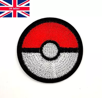 Buy Anime Pokeball Iron Sew On Patch Pokémon Manga Badge Embroidered Patches Clothes • 2.39£