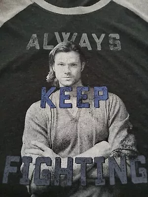 Buy Supernatural Always Keep Fighting AKF Long Sleeved Shirt  Jared Padalecki 2XL • 20£