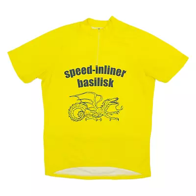Buy HUNTER Cycling Shirt Mens Jersey Yellow 1/4 Zip L • 13.99£