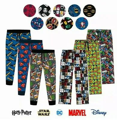 Buy Mens Character Lounge Pyjama Pants Bottoms Marvel Star Wars Dc Disney Potter • 14.95£