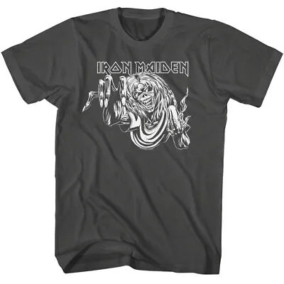 Buy Iron Maiden Bl & White Number Of The Beast Eddie Men's T Shirt Rock Band Merch • 42.30£