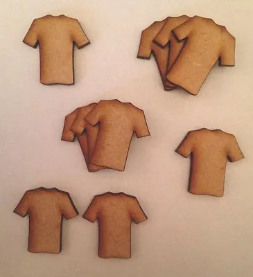 Buy Wooden 25x Football Top Mdf Craft Shape Blank T-shirts Laser Cut From 3mm Mdf • 5.50£