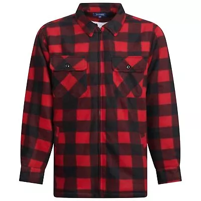 Buy Fleece Padded Collor Hooded Lumberjack Shirt Jacket Fur Lined Sherpa Warm Work • 14.99£