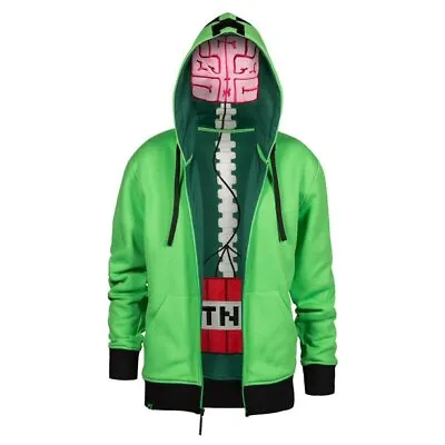 Buy Minecraft Creeper Anatomy Green Kids Zipped Hoodie Youth Sweatshirt Boys/ Girls • 29.95£