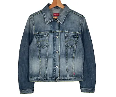 Buy Mustang Jeans Denim Jacket Womens Size UK 14 Medium Blue Casual Cotton Pockets • 17.97£