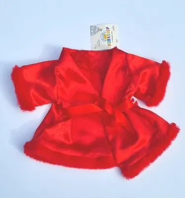 Buy BUILD A BEAR Dressing Gown Outfit BNWT Girls Red Satin & Fur • 18.99£