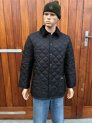 Buy BARBOUR QUILTED JACKET NEW Mens Liddesdale Quilt Black Size Large • 79.50£
