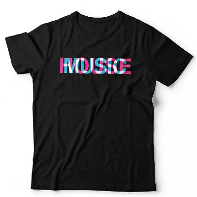 Buy House Music Glitch Logo Unisex Tshirt EDM Electro Dance Disco Acid • 9.79£
