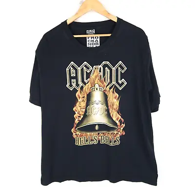 Buy ACDC T-shirt 90s Hells Bells Vintage Metal Music Rock Band SZ XL  (M9518) • 18.95£
