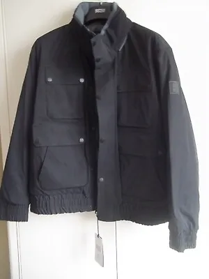 Buy Bnwt Black Size Large Dkny Pocket Front Water Resistant Padded Full Zip  Jacket • 54.99£