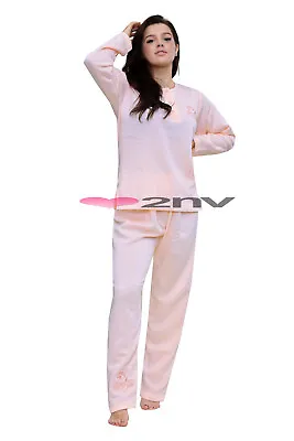 Buy Ladies Thermal Pyjama Set Cozy Long Sleeve Winter Warm 2 Piece PJ Loungewear Set • 13.95£