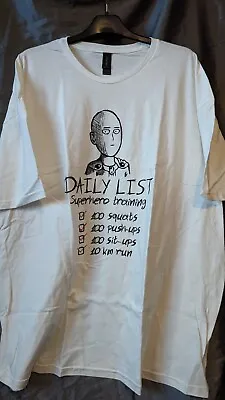 Buy Funny T Shirts Mens One Punch Man Daily Routine T-shirt XXXL  • 9.99£
