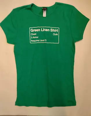 Buy Jinx Official World Of Warcraft Green Linen Women's T-Shirt Size Medium (NEW) • 14.99£