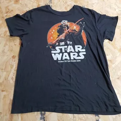 Buy Star Wars Graphic T Shirt Black Adult 2XL XXL Mens Come To The Dark Side Summer • 12.99£