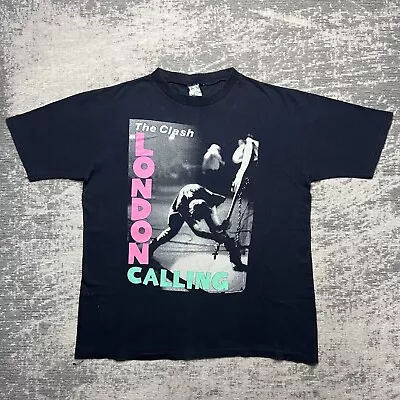 Buy Vintage Early 90’s The Clash London Calling Band Tshirt ACME Tag Size Large RARE • 75£