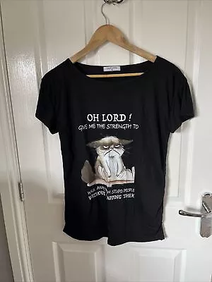 Buy Ladies Grumpy Cat T Shirt Size M Brand New No Tags • 5£