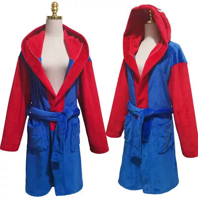 Buy Game Super Mario Bathrobe Pajamas Cosplay Adult Kids Sleepwear NightgownCostume/ • 38.83£