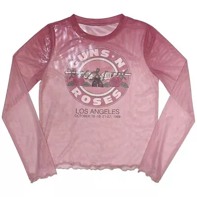 Buy Guns N' Roses Ladies Long Sleeve T-shirt: Bullet Seal (mesh) (medium) • 16.99£