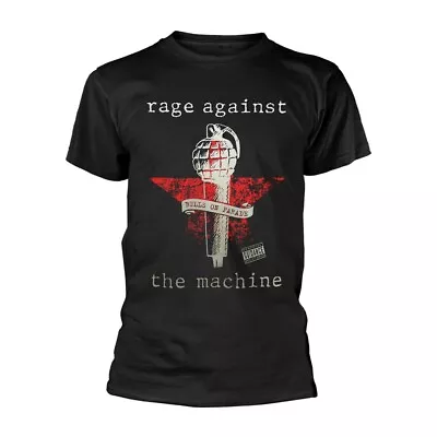 Buy RAGE AGAINST THE MACHINE - BULLS ON PARADE MIC BLACK T-Shirt Medium • 20.09£