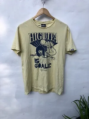 Buy Rene Higuita Colombia Copa T Shirt Scorpion Kick Goalkeeper Yellow Men's XL • 29.99£