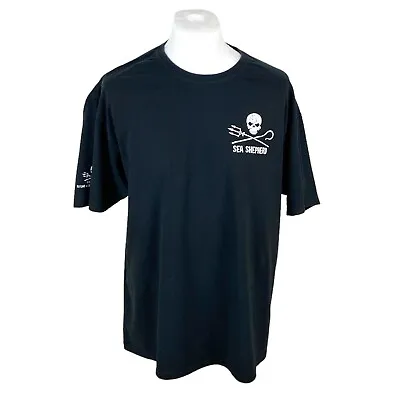 Buy Vintage T Shirt XXL Black Sea Shepherd Graphic T Shirt Hipster Oversized Tee • 25£