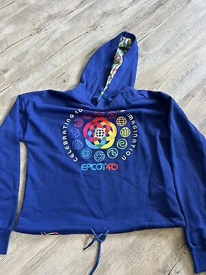 Buy 2022 Walt Disney World Parks Epcot 40th Anniversary Figment Hoodie Sweatshirt XS • 19.24£