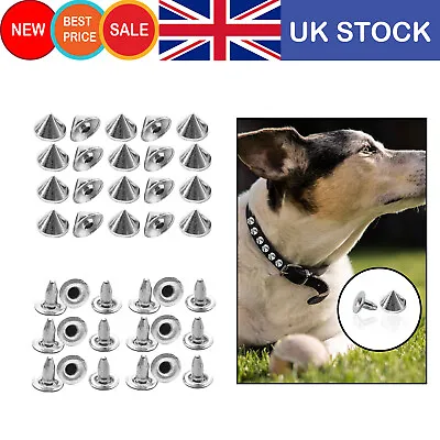 Buy Silver Spike Cone Studs Metal Punk Goth Rivets 10mm 100pcs For DIY Leathercrafts • 4.69£